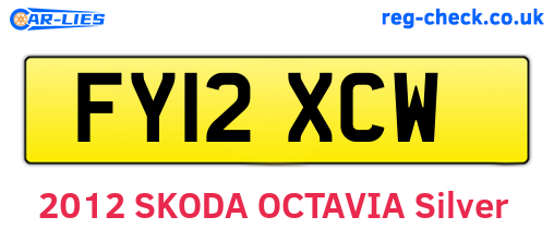 FY12XCW are the vehicle registration plates.
