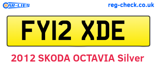 FY12XDE are the vehicle registration plates.