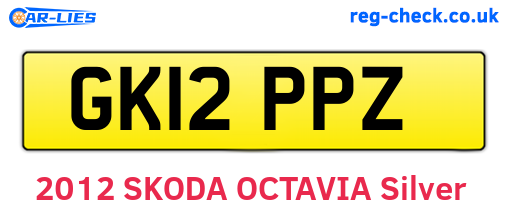 GK12PPZ are the vehicle registration plates.