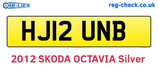 HJ12UNB are the vehicle registration plates.