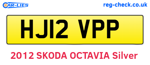 HJ12VPP are the vehicle registration plates.