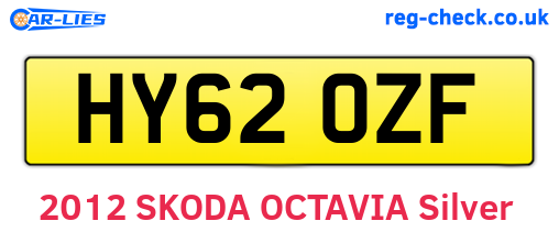HY62OZF are the vehicle registration plates.