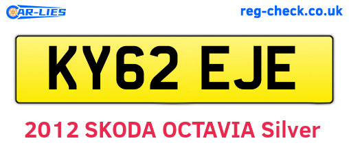KY62EJE are the vehicle registration plates.