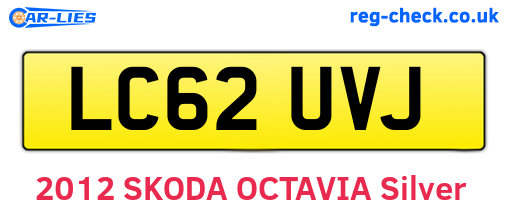 LC62UVJ are the vehicle registration plates.