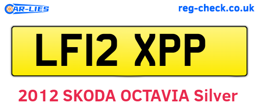 LF12XPP are the vehicle registration plates.