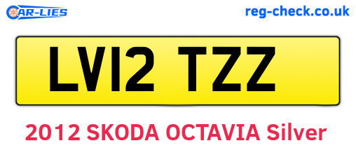 LV12TZZ are the vehicle registration plates.