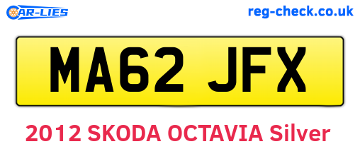 MA62JFX are the vehicle registration plates.