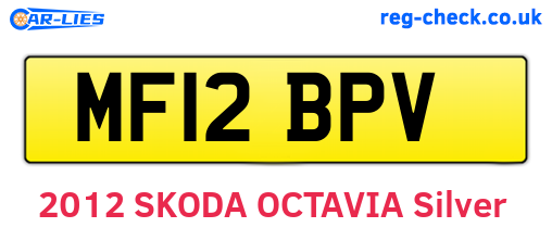 MF12BPV are the vehicle registration plates.