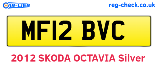 MF12BVC are the vehicle registration plates.