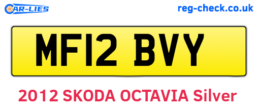 MF12BVY are the vehicle registration plates.