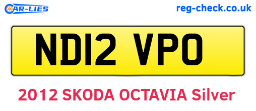 ND12VPO are the vehicle registration plates.