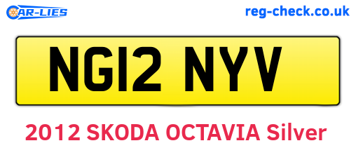 NG12NYV are the vehicle registration plates.