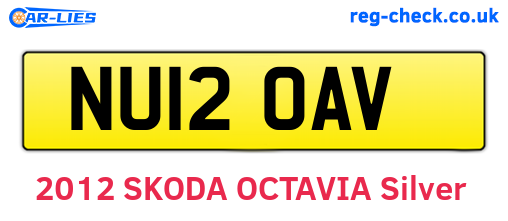 NU12OAV are the vehicle registration plates.