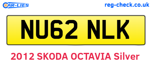 NU62NLK are the vehicle registration plates.