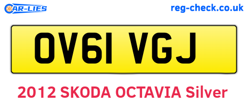 OV61VGJ are the vehicle registration plates.