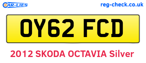 OY62FCD are the vehicle registration plates.