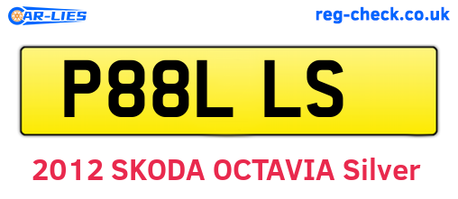 P88LLS are the vehicle registration plates.
