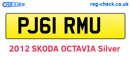 PJ61RMU are the vehicle registration plates.