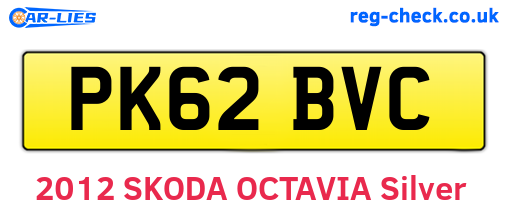 PK62BVC are the vehicle registration plates.