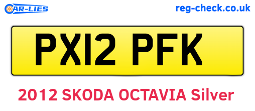 PX12PFK are the vehicle registration plates.