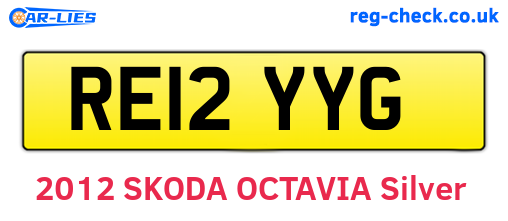 RE12YYG are the vehicle registration plates.