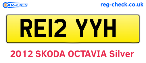 RE12YYH are the vehicle registration plates.