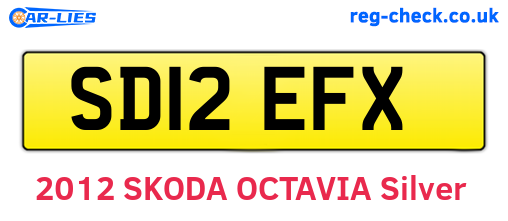 SD12EFX are the vehicle registration plates.