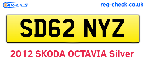 SD62NYZ are the vehicle registration plates.