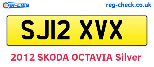 SJ12XVX are the vehicle registration plates.