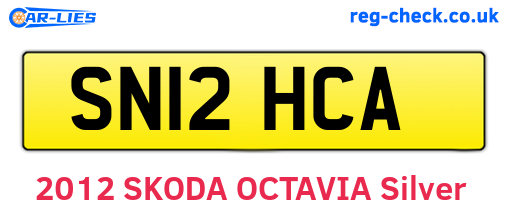 SN12HCA are the vehicle registration plates.