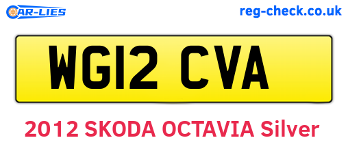 WG12CVA are the vehicle registration plates.
