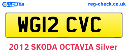 WG12CVC are the vehicle registration plates.
