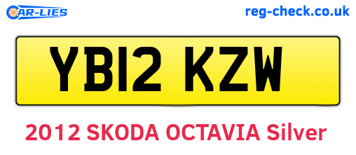 YB12KZW are the vehicle registration plates.