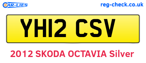 YH12CSV are the vehicle registration plates.
