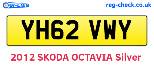 YH62VWY are the vehicle registration plates.