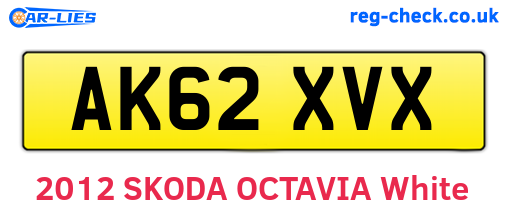AK62XVX are the vehicle registration plates.