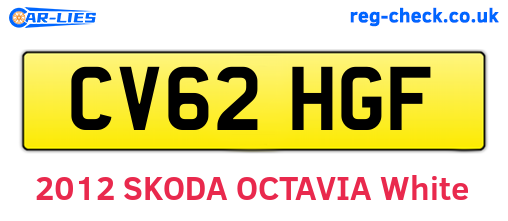 CV62HGF are the vehicle registration plates.