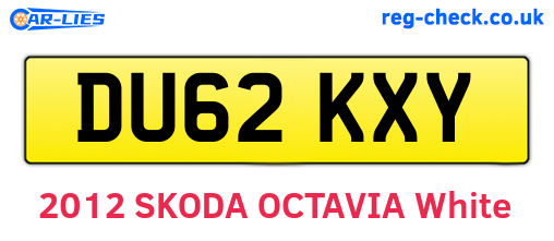 DU62KXY are the vehicle registration plates.