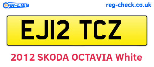 EJ12TCZ are the vehicle registration plates.
