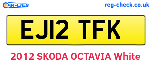 EJ12TFK are the vehicle registration plates.