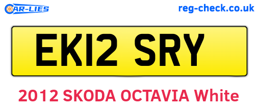 EK12SRY are the vehicle registration plates.