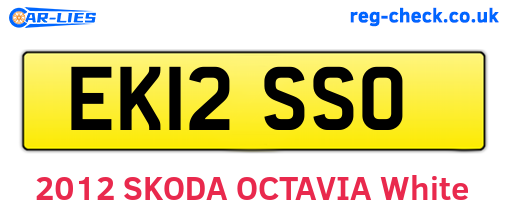 EK12SSO are the vehicle registration plates.