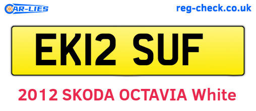 EK12SUF are the vehicle registration plates.