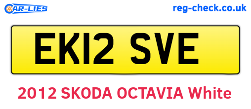 EK12SVE are the vehicle registration plates.