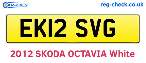EK12SVG are the vehicle registration plates.