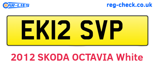 EK12SVP are the vehicle registration plates.
