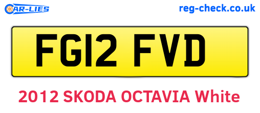 FG12FVD are the vehicle registration plates.