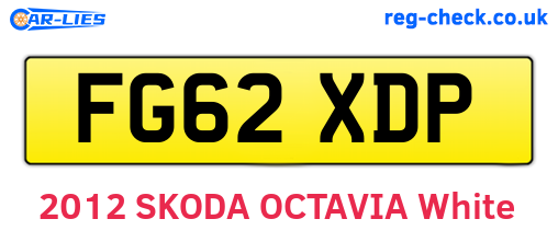 FG62XDP are the vehicle registration plates.