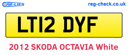 LT12DYF are the vehicle registration plates.