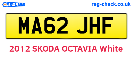 MA62JHF are the vehicle registration plates.